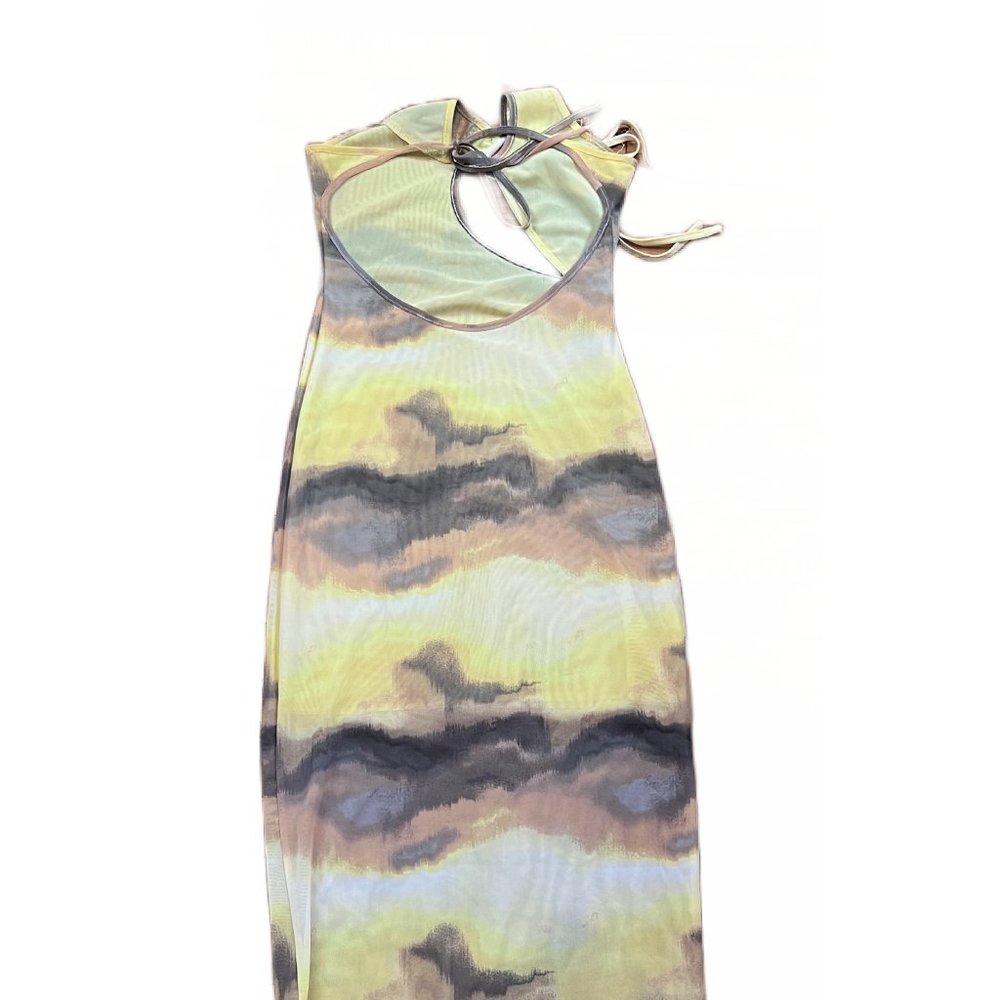 Super cute Yellow and brown Midi Dress